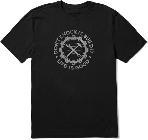 Life is Good Men's Crusher Tee Shirt, Short Sleeve Cotton Graphic T-Shirts, Build It in Kuwait