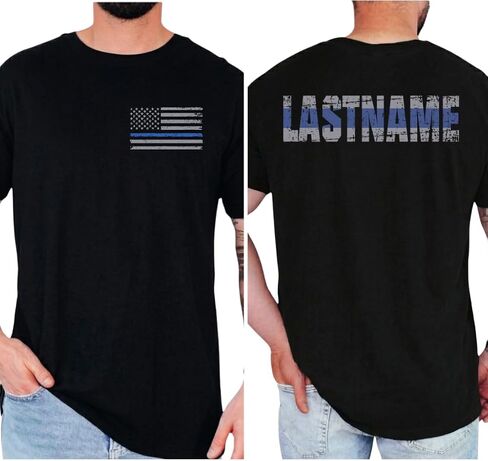 Custom Police Shirt, Police Officer Shirts with Last Name Multi in Kuwait
