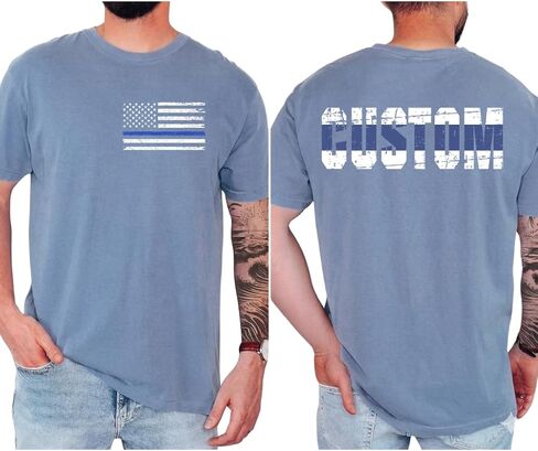 Custom Police Shirt, Police Officer Shirts with Last Name Multi in Kuwait