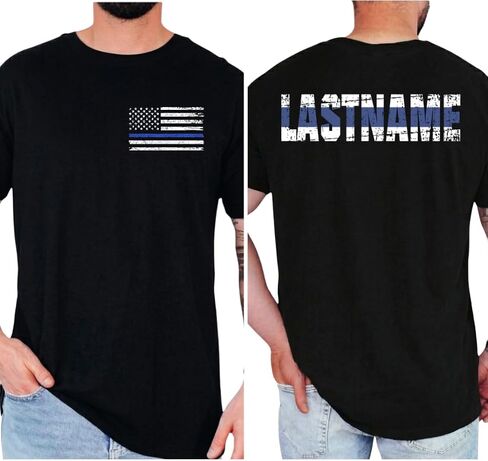 Custom Police Shirt, Police Officer Shirts with Last Name Multi in Kuwait