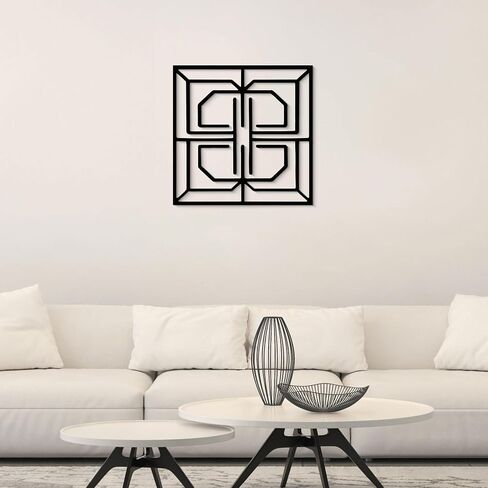 GlintHome Blcak Metal Wall Art – Modern Minimalist 3D Textured Abstract Mechanical Sculpture for Living Room Bathroom Bedroom Home Decor in Kuwait
