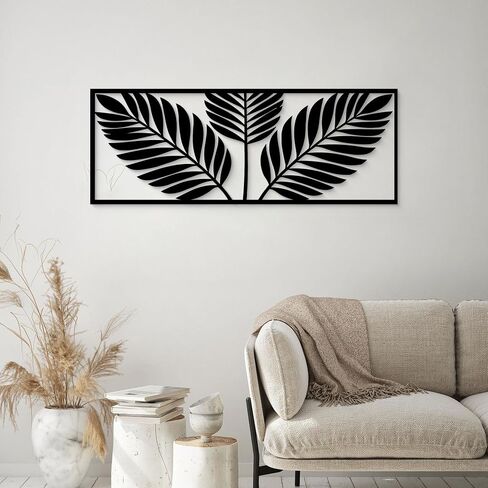 GlintHome Blcak Metal Wall Art – Modern Minimalist 3D Textured Abstract Mechanical Sculpture for Living Room Bathroom Bedroom Home Decor in Kuwait