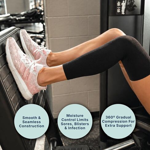 Doctor's Choice Full Leg Compression Sleeve-10-20 mmHg Graduated Support, Breathable Moisture-Wicking Fabric, Non-Binding Fit for Men & Women Ideal for Recovery, Daily Wear, Running & Active Lifestyle in Saudi Arabia