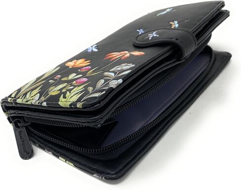 Shag Wear Dragonfly Meadow Large Wallet Black 7" in Kuwait