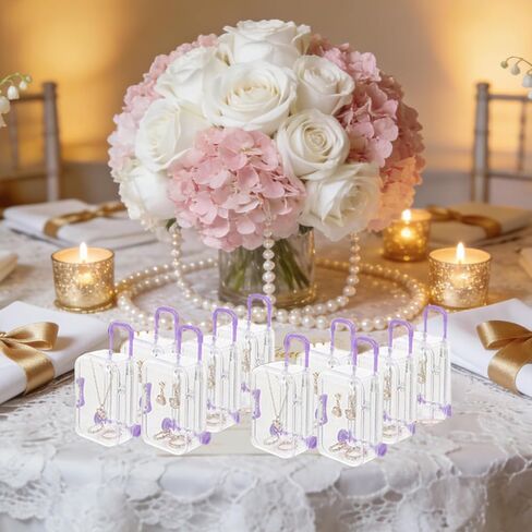 NUOBESTY Mini Suitcase Party Favor Box 12Pcs Clear Plastic Rolling Luggage Candy Boxes for Wedding Birthday Decorations 3 X 2 X 1.5 Inches in Kuwait