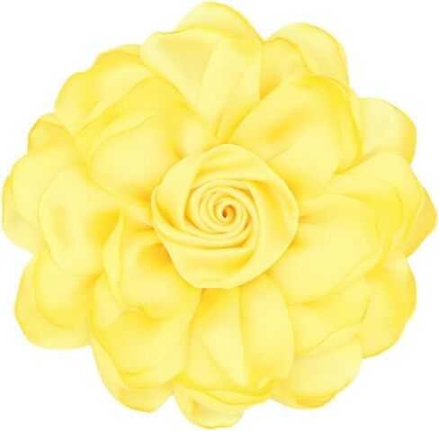 Elegant Satin Fabric Flower Brooch Pin for Women Dainty Fabric Rose Flower Brooch Large Camellia Lapel Pins Multiuse Floral Hair Accessories Outfits Dresses Scarves Accessories Everyday Beach Vacations Wedding Party Dance Banquet Jewelry in Kuwait