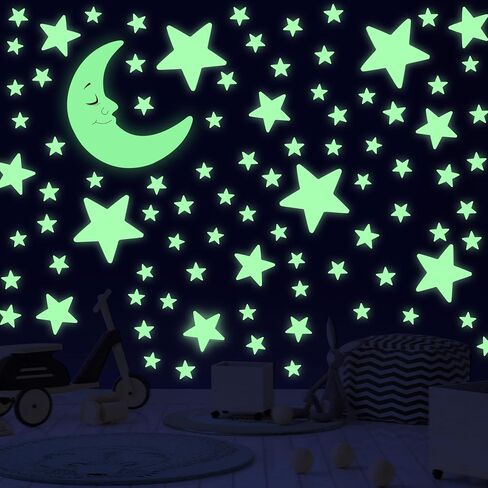 241PCS Glow in The Dark Stars Stickers, 3D Glow in The Dark Stars for Ceiling Wall Room Decor for Teen Girls Boys Kids Luminous Wall Stickers for Stocking Stuffers Holiday Birthday Gift (Green) in Saudi Arabia