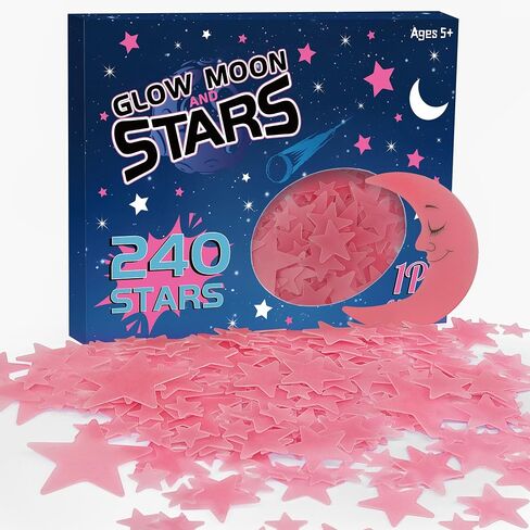 241PCS Glow in The Dark Stars Stickers, 3D Glow in The Dark Stars for Ceiling Wall Room Decor for Teen Girls Boys Kids Luminous Wall Stickers for Stocking Stuffers Holiday Birthday Gift (Green) in Saudi Arabia
