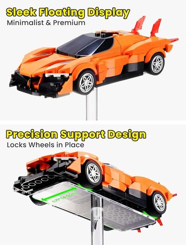 حامل أكريليك من NiHome لعرض Lego Speed ​​Champions بثلاث طبقات، علبة عرض سيارة Lego بسعة 6 سيارات، حامل رف عرض تمثال للمقتنيات وديكور الغرفة، حامل حامل العطور، عبوتان in Saudi Arabia