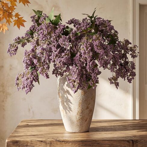 Dingion 3 Pcs 43 Inch Dark Brown Berry Stem for Vase Fall Artificial Faux Sedum Berry Stem Autumn Realistic Flowers Pick Spray Floral Branch for DIY Wedding Bouquet Mantel Holiday Harvest Home Decor in Kuwait