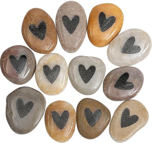 Fun Express Heart Worry Stones - 12 Pieces in Kuwait