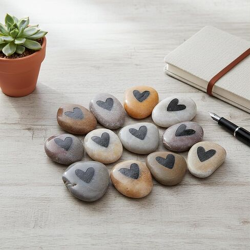 Fun Express Heart Worry Stones - 12 Pieces in Kuwait