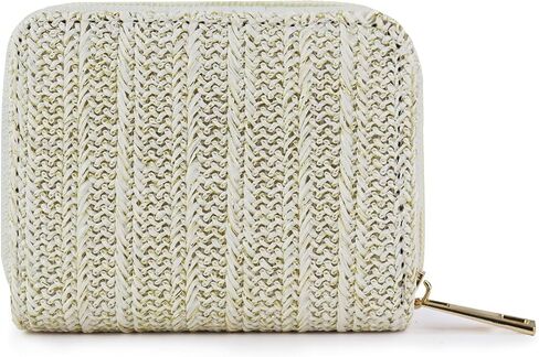 Small Womens Wallets, Straw Small Wallet for Women and Girls, Compact Women Credit Card Holder With Zippers for Shopping, Dating, Travelling, Walking (colorful) in Saudi Arabia