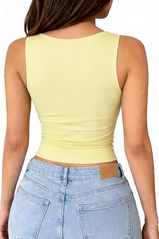 ForeFair Summer Tank Tops for Women Going Out Cute Boat Neck Casual Top Basic in Saudi Arabia