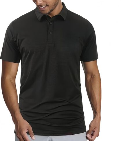 Men's Slim Fit Polo Shirt Short Sleeve Quick Dry Golf Shirt Moisture Wicking Performance Polo in Saudi Arabia