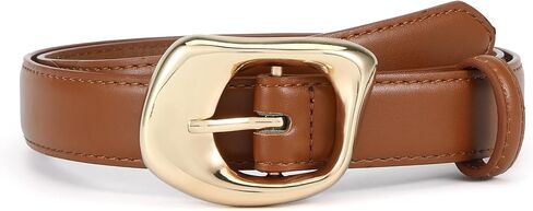 HOTWILL Women Belt with Gold Buckle Ladies Fashion Faux Leather Waist Belt for Jeans Pants in Saudi Arabia