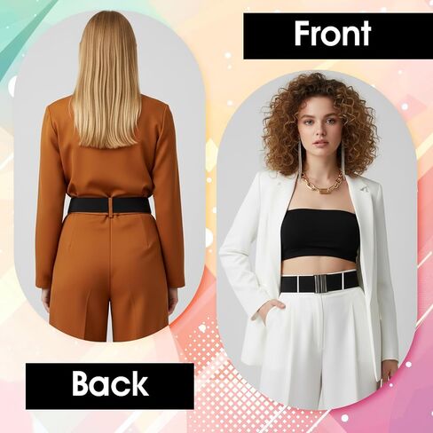 Larrel Black Wide Stretchy Belts for Women, Women Wide Elastic Waist Cinch Belt, Vintage Elastic Waist Belts, Adjustable Cinch Belt for Dresses and Pants in Kuwait