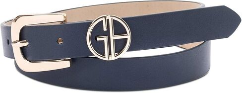 Giani Bernini Womens Designer Logo Keeper Belt Navy Large w 36" W:1" in Saudi Arabia