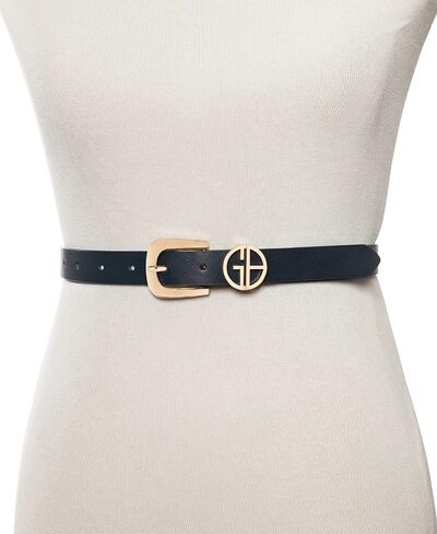Giani Bernini Womens Designer Logo Keeper Belt Navy Large w 36" W:1" in Saudi Arabia