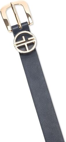 Giani Bernini Womens Designer Logo Keeper Belt Navy Large w 36" W:1" in Saudi Arabia