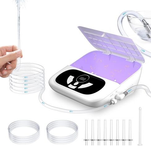Enemas for Colon Cleanse Men and Women, Comfortable Home Wash Electric Enema Kit with UVc Storage Box, 1-100 Adjustable Pressure for Personal&Daily Care, 2 Spray Modes, Dual Nozzles,Gentle Cleansing in Kuwait