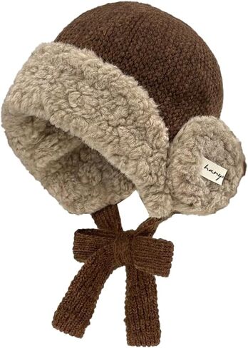 Niction Slouchy Crochet Hats for Women Girls Cute Winter Beanie Skull Caps Warm Knitted Furry Beanies Cap for Cold Weather in Saudi Arabia