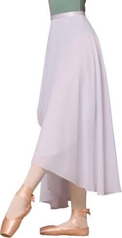 LingTing Dance Skirts for Women, Long Chiffon Ballet Skirt, Women's Dance Wrap Skirt with Tie in Saudi Arabia