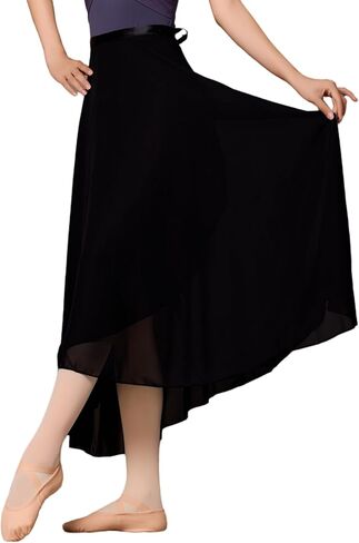 LingTing Dance Skirts for Women, Long Chiffon Ballet Skirt, Women's Dance Wrap Skirt with Tie in Saudi Arabia