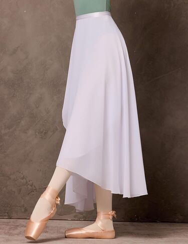 LingTing Dance Skirts for Women, Long Chiffon Ballet Skirt, Women's Dance Wrap Skirt with Tie in Saudi Arabia