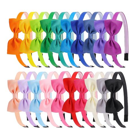 XIMA 20pcs Cute Bow Headbands for Toddler Girls Stylish & Comfy 2-4 Years Adorable Head Loop for Little Girls 1-6 Years Diademas Para Niñas Hairbands with Bows Perfect Kids Hair Accessories in Saudi Arabia