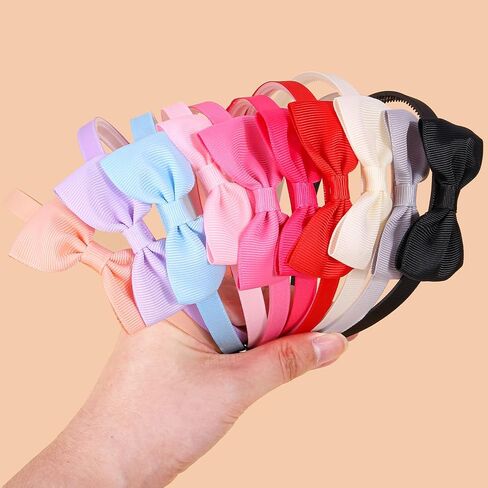 XIMA 20pcs Cute Bow Headbands for Toddler Girls Stylish & Comfy 2-4 Years Adorable Head Loop for Little Girls 1-6 Years Diademas Para Niñas Hairbands with Bows Perfect Kids Hair Accessories in Saudi Arabia
