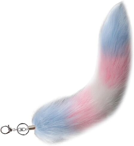 Foxes Tail Keychain Faux Furs Soft Furry Bag Hangings Charm Pendant Handbag Pendant Accessorise Keyrin in Saudi Arabia