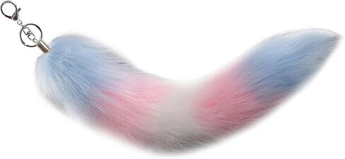 Foxes Tail Keychain Faux Furs Soft Furry Bag Hangings Charm Pendant Handbag Pendant Accessorise Keyrin in Saudi Arabia