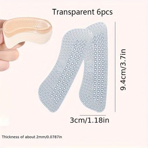 Non-Slip Silicone Heel Protectors- Women High Heels Men's Foot Pads,Prevents Water Blisters & Increases Shoe Comfort (White,6) in Kuwait