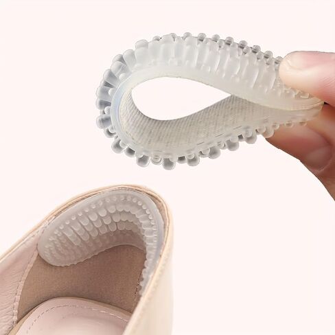 Non-Slip Silicone Heel Protectors- Women High Heels Men's Foot Pads,Prevents Water Blisters & Increases Shoe Comfort (White,6) in Kuwait
