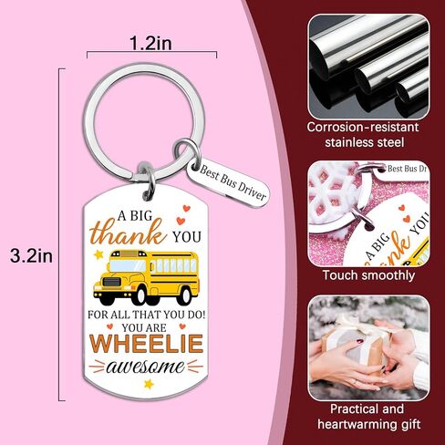 Bus Driver Keychain Bus Driver Appreciation Gifts Best Buses Drivers Gifts for Men School Buses Drivers Gift for Birthday Retirement Christmas Stocking Stuffers in Kuwait