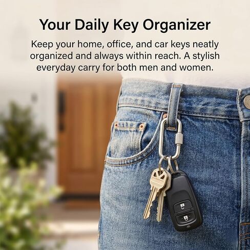 6 Pcs Stainless Steel Chain Quick Links 1x0.53 Inch Rectangular Key Ring Screw Lock Keys Organizer with Turn Twist Sleeve Closure Screw Lock Clip KeyChain Ring for Purse Bag Key Accessories(Silver) in Kuwait