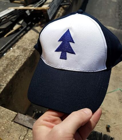Dipper Pines Blue Tree Baseball Cap - Costume & Everyday Wear - Quality Embroidered 6 Panel Adult Hat - TV Show Cosplay Gift in Saudi Arabia