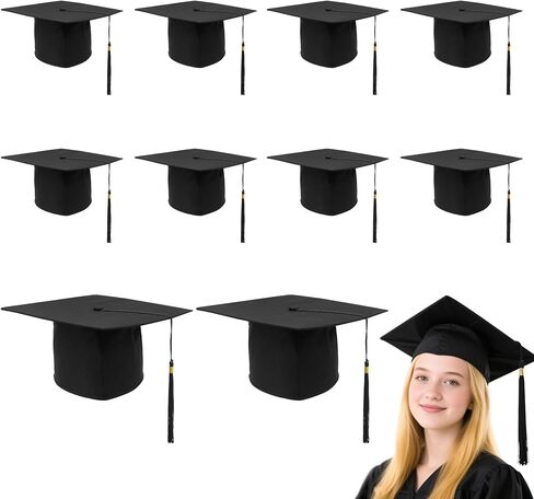 GraduatePro Black Graduation Cap Bulk for College High School Ceremony in Kuwait