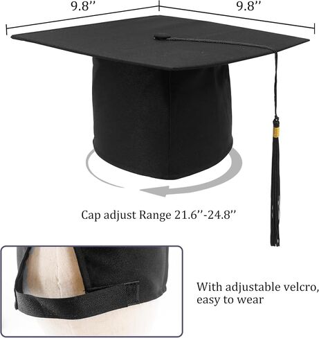 GraduatePro Black Graduation Cap Bulk for College High School Ceremony in Kuwait