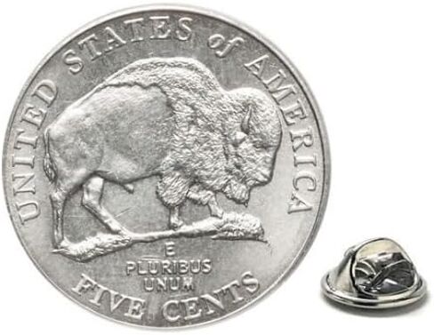 Buffalo Nickel Lapel Pin 2005 Westward Journey Series Uncirculated Coin Enamel Pin Backing Hand Made Lapel Pin Collectible Bison Nickel in Kuwait