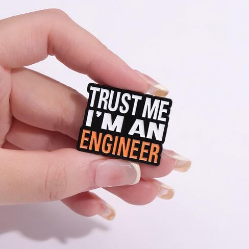 Trust Me I'm an Engineer Enamel Pin Metal badge brooch Professional and Stylish Accessory in Saudi Arabia