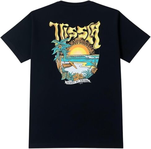 VISSLA Men’s Supernova Short Sleeve Tee in Black in Saudi Arabia