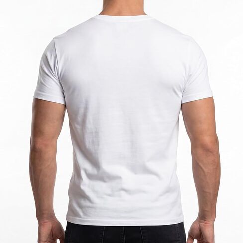 Cotton King Mens Cotton Blend Crew Neck T-Shirt Ultrasoft Athletic Fit T Shirts for Men Short Sleeve Solid Casual Tee in Kuwait