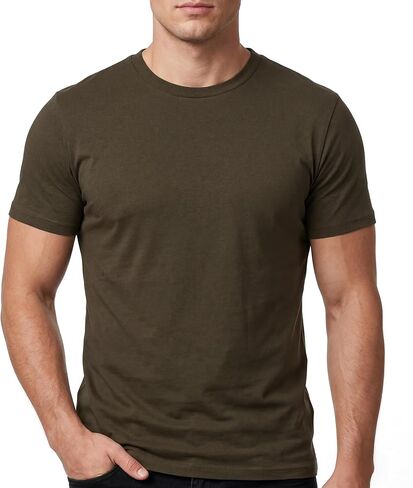 Cotton King Mens Cotton Blend Crew Neck T-Shirt Ultrasoft Athletic Fit T Shirts for Men Short Sleeve Solid Casual Tee in Kuwait