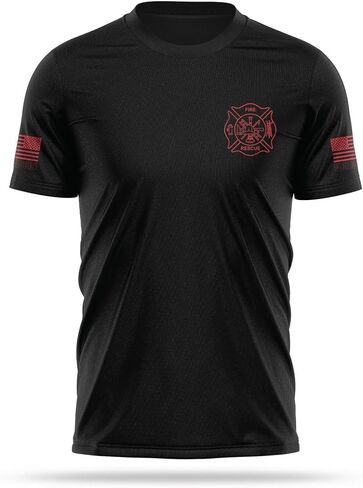 13FA FIRE Rescue Utility Shirts for Men - USA Patriotic Lightweight Tee - Micro Polyester, Moisture-Wicking Quick-Dry. in Saudi Arabia