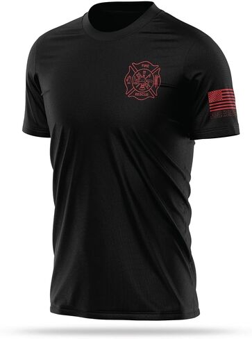 13FA FIRE Rescue Utility Shirts for Men - USA Patriotic Lightweight Tee - Micro Polyester, Moisture-Wicking Quick-Dry. in Saudi Arabia