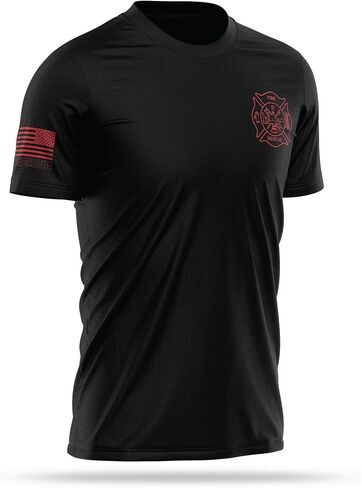 13FA FIRE Rescue Utility Shirts for Men - USA Patriotic Lightweight Tee - Micro Polyester, Moisture-Wicking Quick-Dry. in Saudi Arabia