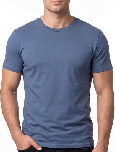 Cotton King Mens Cotton Blend Crew Neck T-Shirt Ultrasoft Athletic Fit T Shirts for Men Short Sleeve Solid Casual Tee in Kuwait