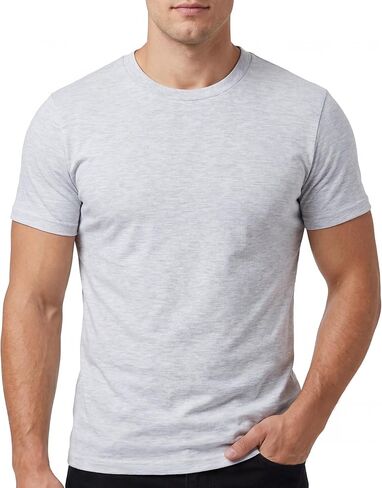 Cotton King Mens Cotton Blend Crew Neck T-Shirt Ultrasoft Athletic Fit T Shirts for Men Short Sleeve Solid Casual Tee in Kuwait